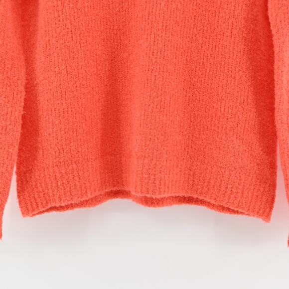 LOVERS FRIENDS Sweater Womens Size XS Wool Blend Coral Mock Neck Knit Top Cozy - Picture 3 of 12